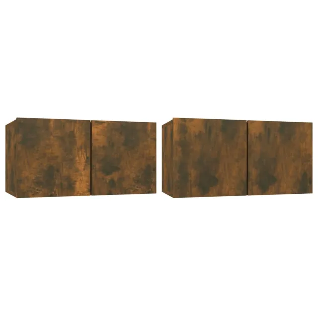 Ensemble de meubles TV 4 pcs Chêne fumé Bois d'ingénierie