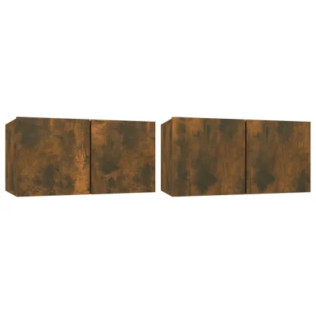 Ensemble de meubles TV 4 pcs Chêne fumé Bois d'ingénierie