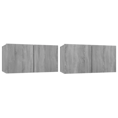 Ensemble de meubles TV 4 pcs Sonoma gris Bois d'ingénierie