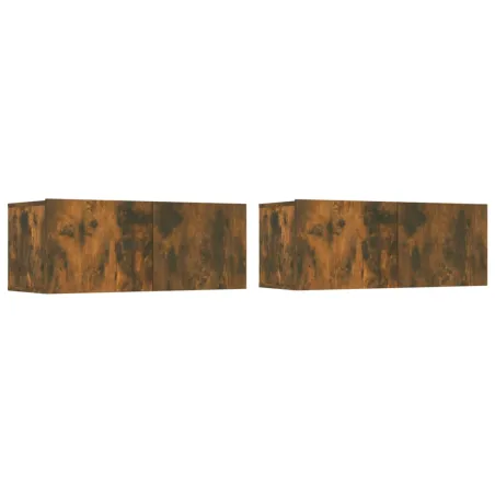 Ensemble de meubles TV 4 pcs Chêne fumé Bois d'ingénierie