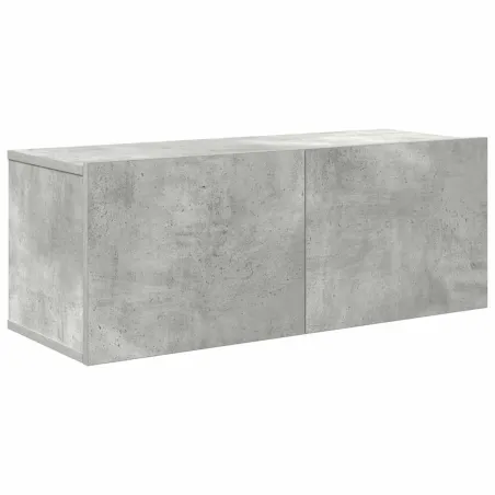 Ensemble de meubles TV 7 pcs Gris béton Bois d'ingénierie