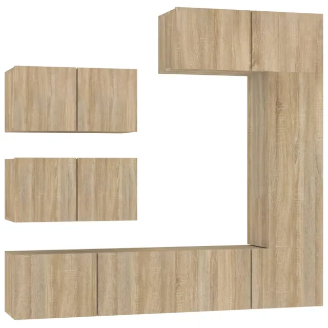 Ensemble de meubles TV 6 pcs Chêne sonoma Bois d'ingénierie