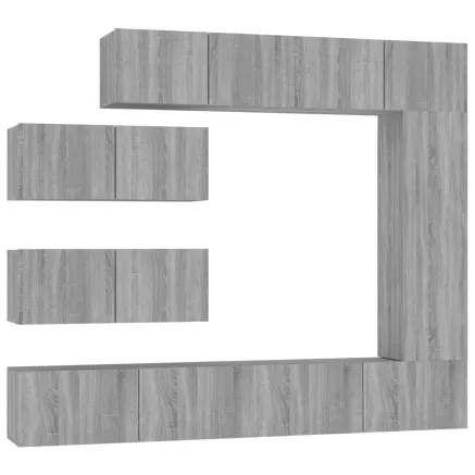 Ensemble de meubles TV 7 pcs Sonoma gris Bois d'ingénierie 2