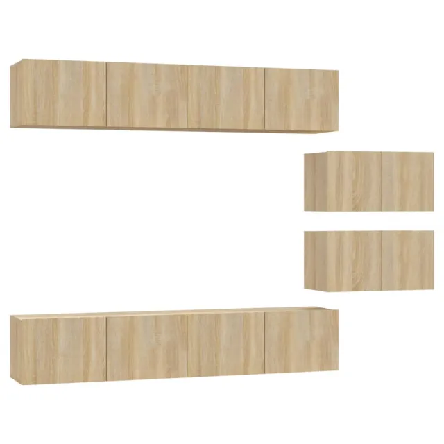 Ensemble de meubles TV 6 pcs Chêne sonoma Bois d'ingénierie
