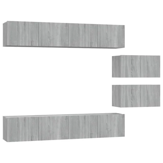 Ensemble de meubles TV 6 pcs Sonoma gris Bois d'ingénierie