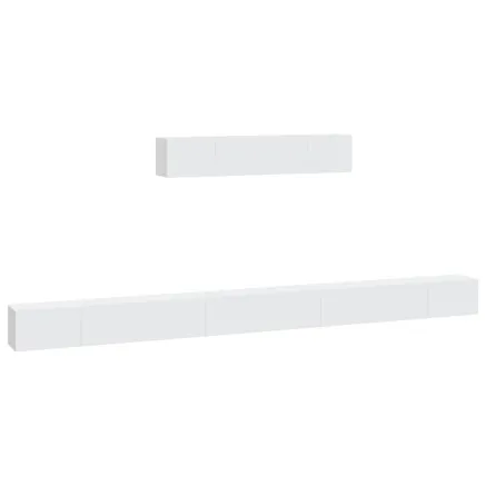 Ensemble de meubles TV 6 pcs Blanc Bois d'ingénierie 2