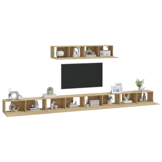 Ensemble de meubles TV 6 pcs Chêne sonoma Bois d'ingénierie