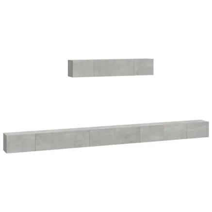 Ensemble de meubles TV 6 pcs Gris béton Bois d'ingénierie 2