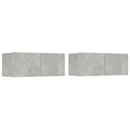 Ensemble de meubles TV 6 pcs Gris béton Bois d'ingénierie