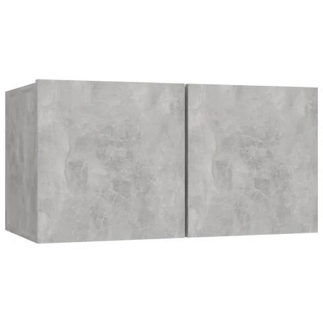 Ensemble de meubles TV 6 pcs Gris béton Bois d'ingénierie