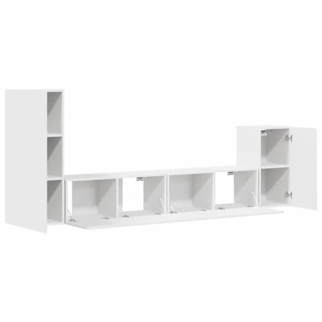 Ensemble de meubles TV 4 pcs Blanc Bois d'ingénierie