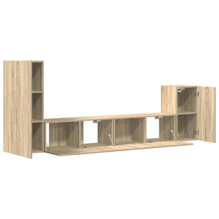 Ensemble de meubles TV 4 pcs Chêne sonoma Bois d'ingénierie