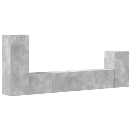 Ensemble de meubles TV 4 pcs Gris béton Bois d'ingénierie 2