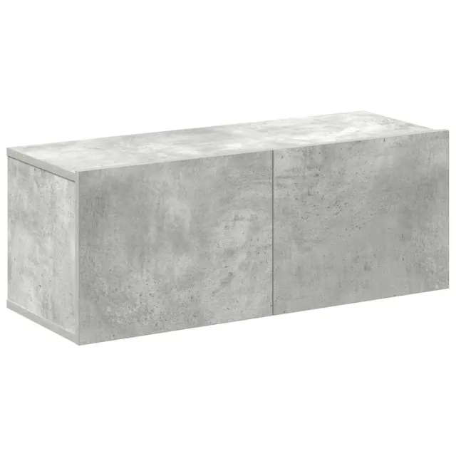 Ensemble de meubles TV 4 pcs Gris béton Bois d'ingénierie