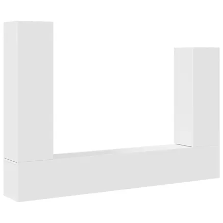 Ensemble de meubles TV 4 pcs Blanc Bois d'ingénierie 2