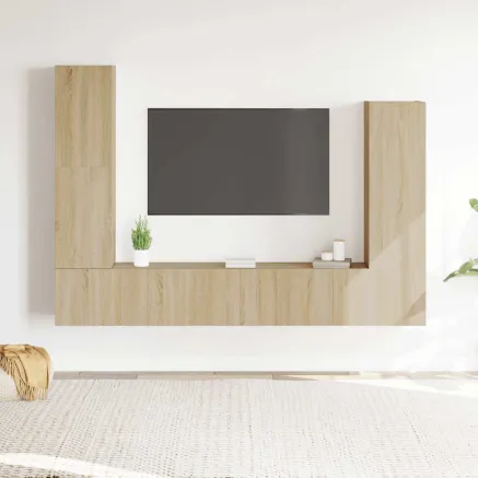 Ensemble de meubles TV 4 pcs Chêne sonoma Bois d'ingénierie