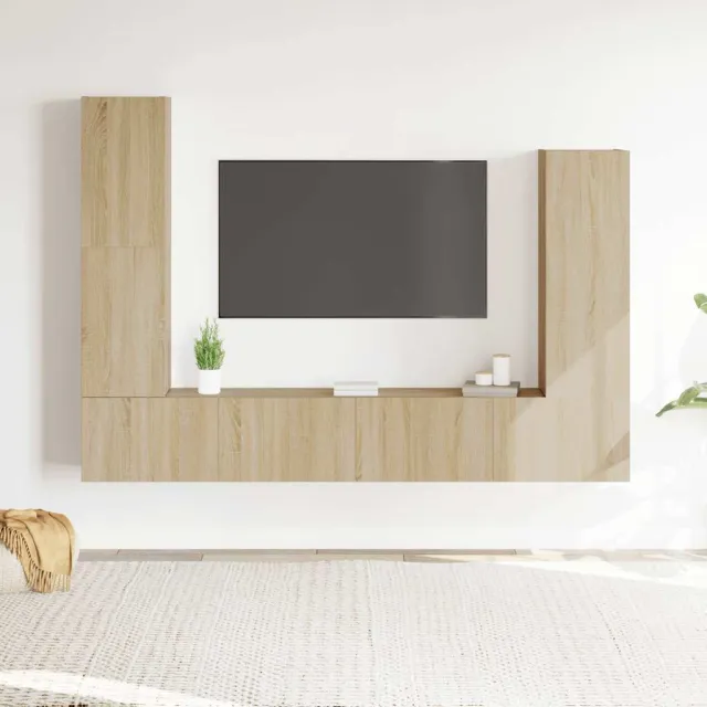 Ensemble de meubles TV 4 pcs Chêne sonoma Bois d'ingénierie