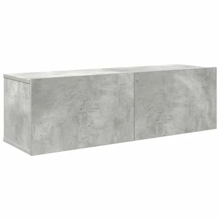 Ensemble de meubles TV 4 pcs Gris béton Bois d'ingénierie