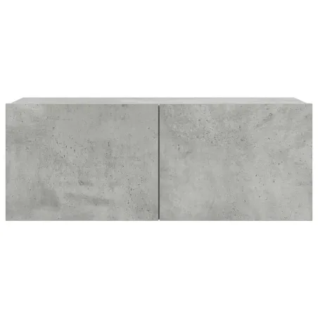 Ensemble de meubles TV 4 pcs Gris béton Bois d'ingénierie