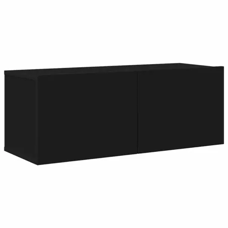 Ensemble de meubles TV 4 pcs Noir Bois d'ingénierie