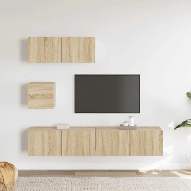 Ensemble de meubles TV 4 pcs Chêne sonoma Bois d'ingénierie