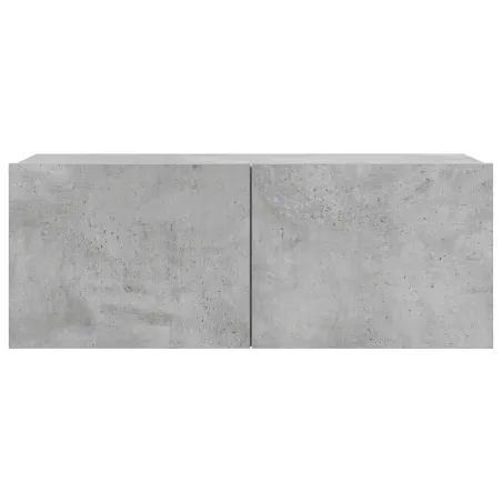 Ensemble de meubles TV 4 pcs Gris béton Bois d'ingénierie