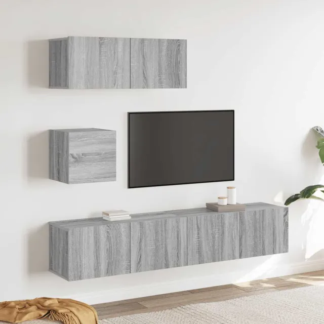 Ensemble de meubles TV 4 pcs Sonoma gris Bois d'ingénierie