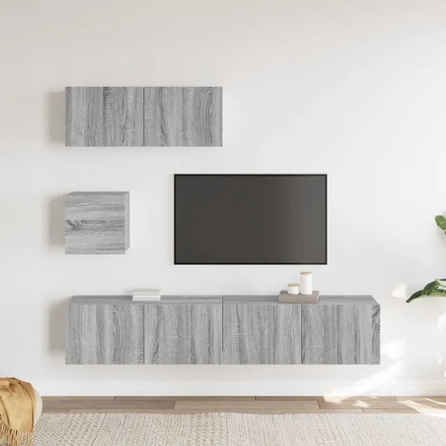 Ensemble de meubles TV 4 pcs Sonoma gris Bois d'ingénierie