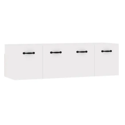 Armoires murales 2 pcs Blanc brillant 80x36,5x35 cm 2