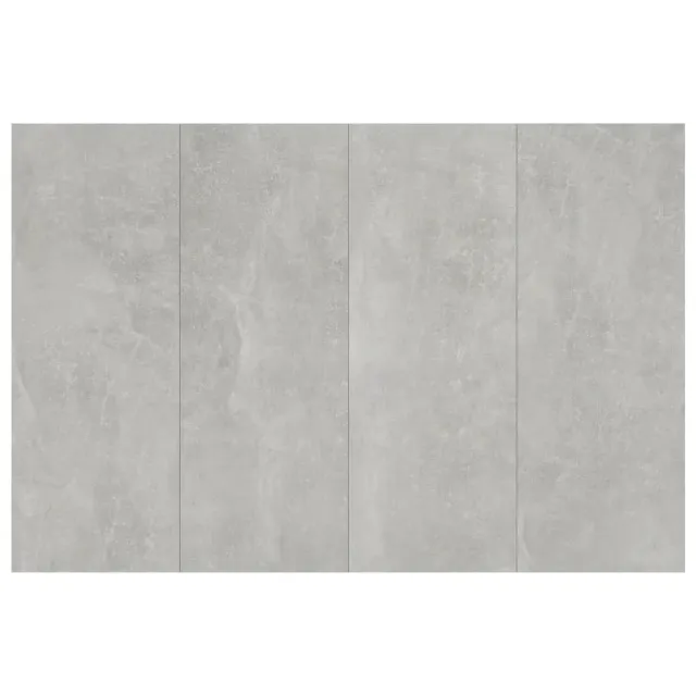 Tête de lit avec armoires Gris béton Bois d'ingénierie