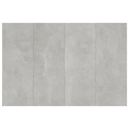 Tête de lit avec armoires Gris béton Bois d'ingénierie