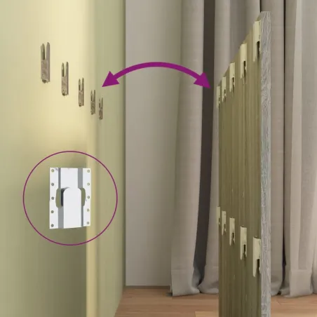 Tête de lit avec armoires sonoma gris Bois d'ingénierie