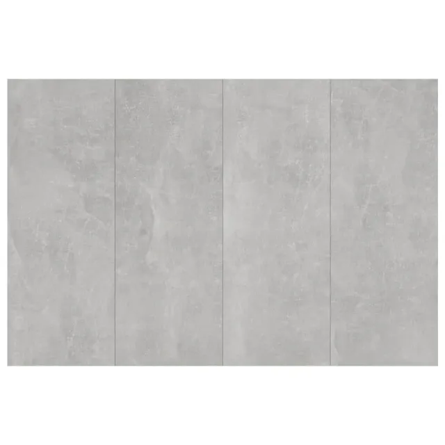 Tête de lit avec armoires Gris béton Bois d'ingénierie