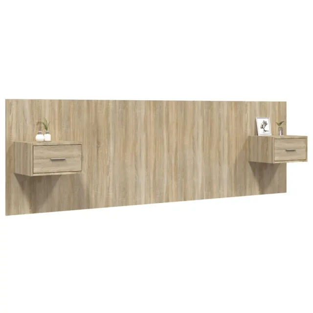 Tête de lit avec armoires Chêne sonoma Bois d'ingénierie