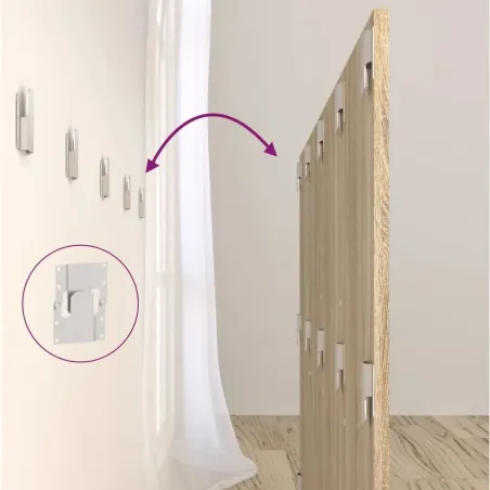 Tête de lit avec armoires Chêne sonoma Bois d'ingénierie