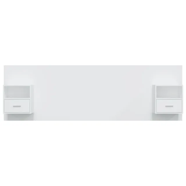 Tête de lit avec armoires Blanc Bois d'ingénierie