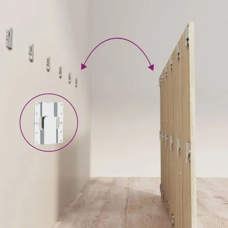 Tête de lit avec armoires Chêne sonoma Bois d'ingénierie