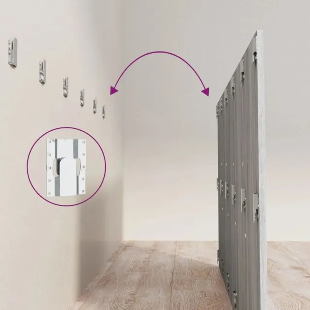 Tête de lit avec armoires sonoma gris Bois d'ingénierie