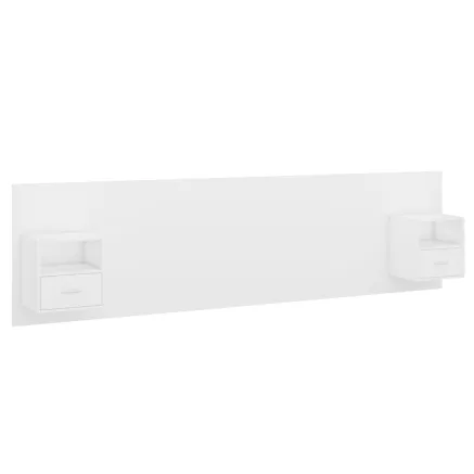 Tête de lit avec armoires Blanc Bois d'ingénierie 2