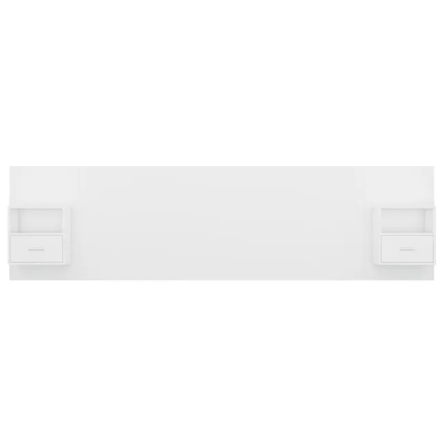 Tête de lit avec armoires Blanc Bois d'ingénierie