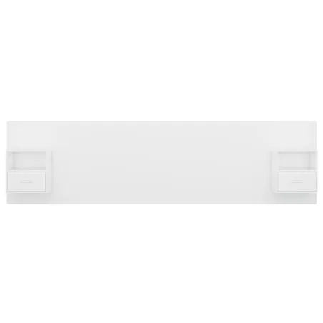 Tête de lit avec armoires Blanc Bois d'ingénierie