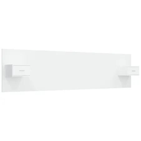 Tête de lit avec armoires Blanc Bois d’ingénierie