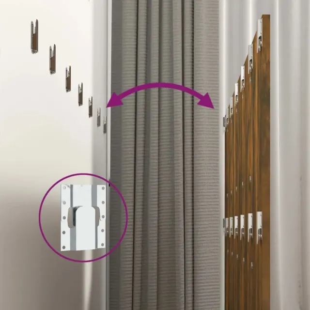 Tête de lit avec armoires Chêne fumé Bois d'ingénierie