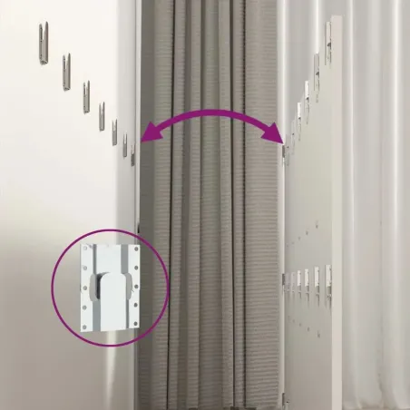 Tête de lit avec armoires Blanc Bois d'ingénierie