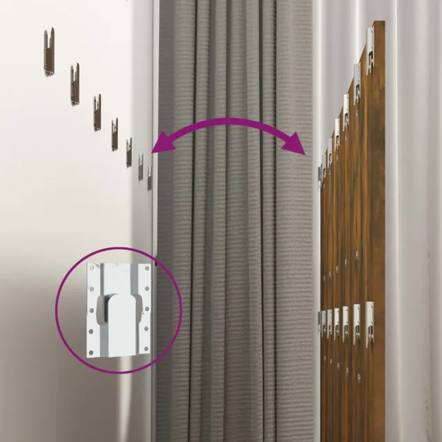 Tête de lit avec armoires Chêne fumé Bois d'ingénierie