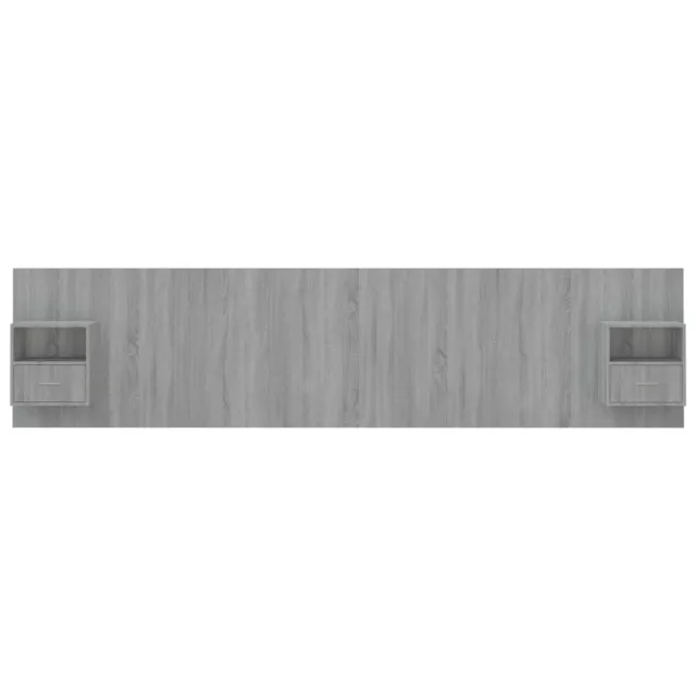 Tête de lit avec armoires Sonoma gris Bois d'ingénierie