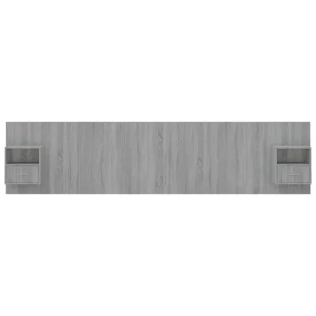 Tête de lit avec armoires Sonoma gris Bois d'ingénierie