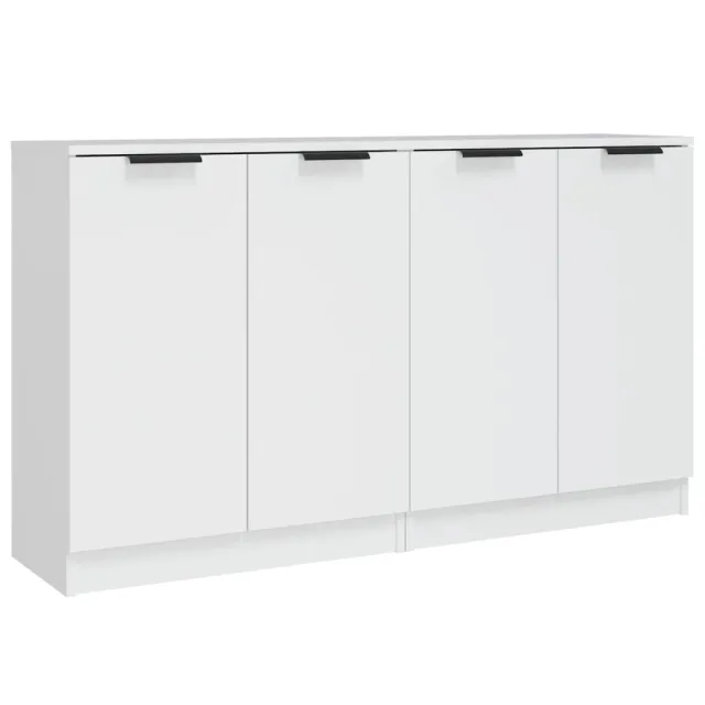 Buffets 2 pcs blanc 60x30x70 cm Bois d'ingénierie