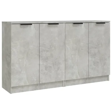Buffets 2 pcs Gris béton 60x30x70 cm Bois d'ingénierie