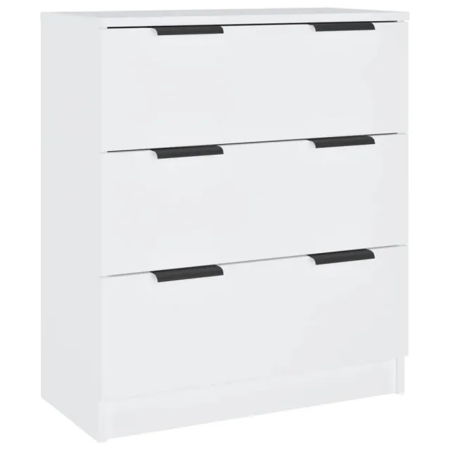 Buffets 3 pcs Blanc Bois d'ingénierie